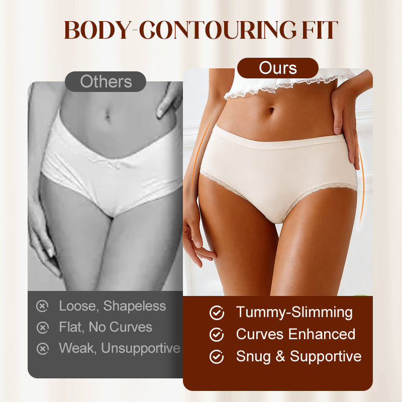 ⌛ Plus que 3 jours ! 50 % de réduction sur tout ! ⏰ Culottes taille mi-haute en dentelle douce pour femmes 