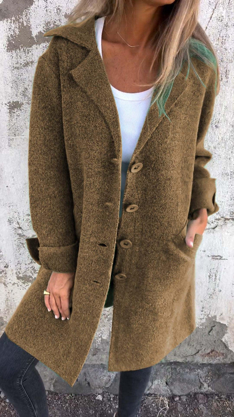 Eleganter Wollmantel mit Reverskragen – Stilvoll, warm & perfekt für den Winter ❄️ | Weihnachtsaktion: Bis zu -50 % Rabatt