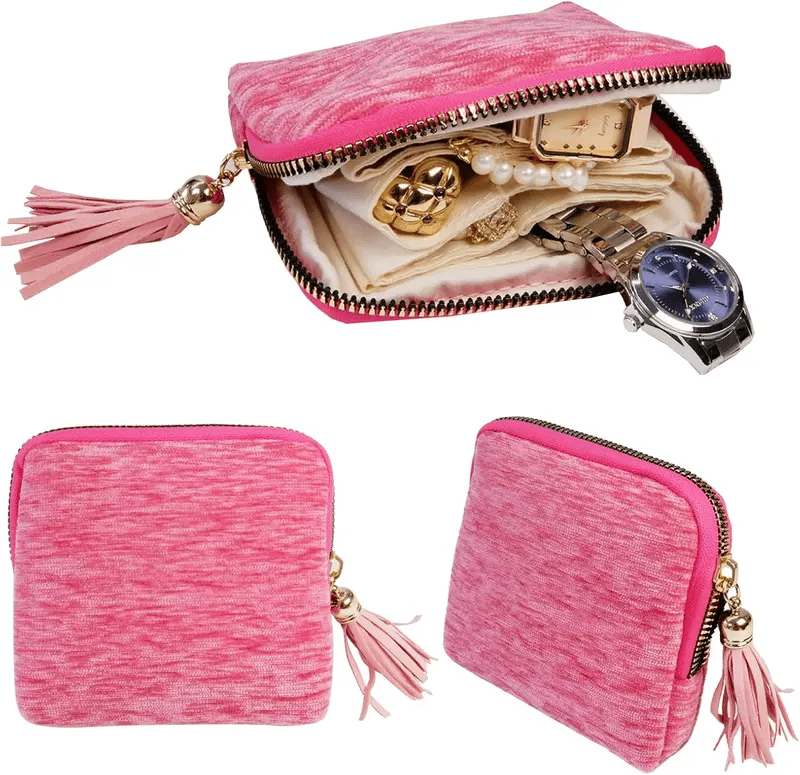 (Neuheiten) Kuschelwohl™ Reise-Schmucketui mit Reißverschluss & Fächern – Kompakter Organizer – 🎄 Neue Farben & Weihnachts-Sale