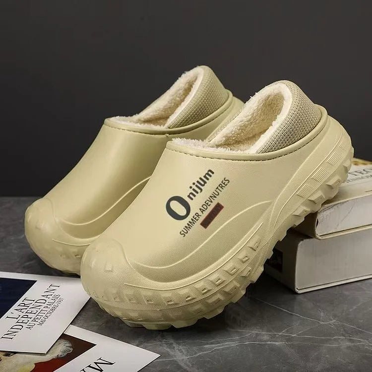 Kuschelwohl® Premium Herren-Winterpantoffeln – Wasserdicht, Tierfreundlich & Echte Wolle | 🎄 Großer Weihnachts-Sale