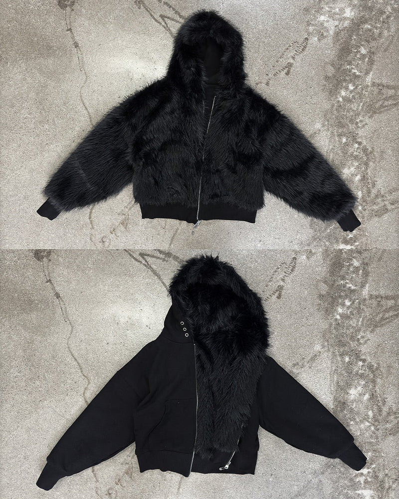 Sweat à capuche zippé réversible en polaire – Tendance hiver 2025 ❄️ | Soldes de Noël : jusqu’à 45 % de réduction et sans frais cachés ! 🎁 