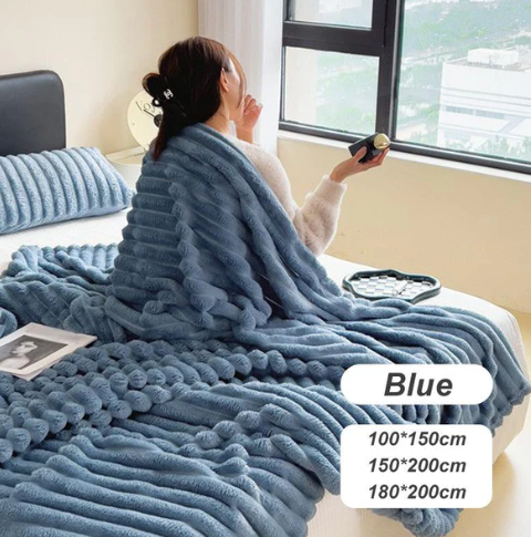 🌙 Ultraweiche Thermo-Flanell-Kuscheldecke – hautfreundlich, atmungsaktiv & extra warm ❄️🛏️