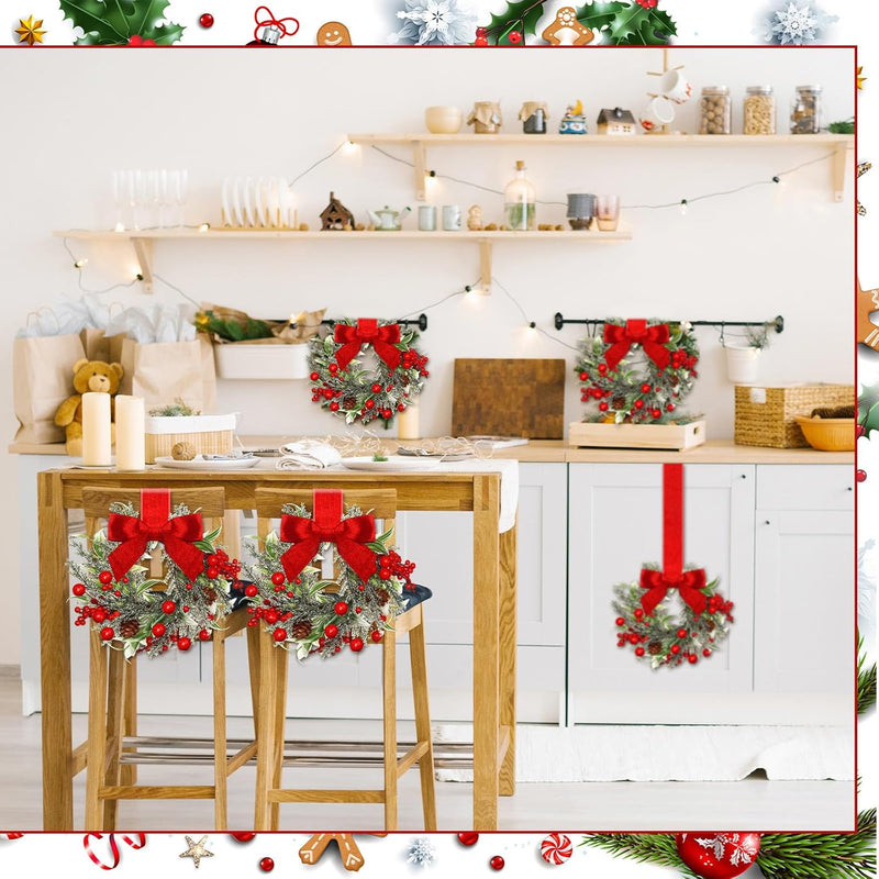 🔥Promotion de Noël anticipée : 49 % de réduction !✨ Couronnes de Noël miniatures pour fenêtre, 11,5 cm/53 cm