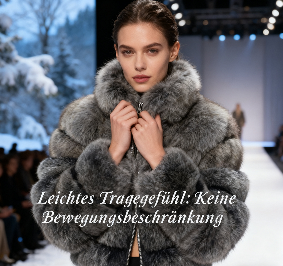 Stilvoller Pelzmantel für kalte Tage ❄️🖤