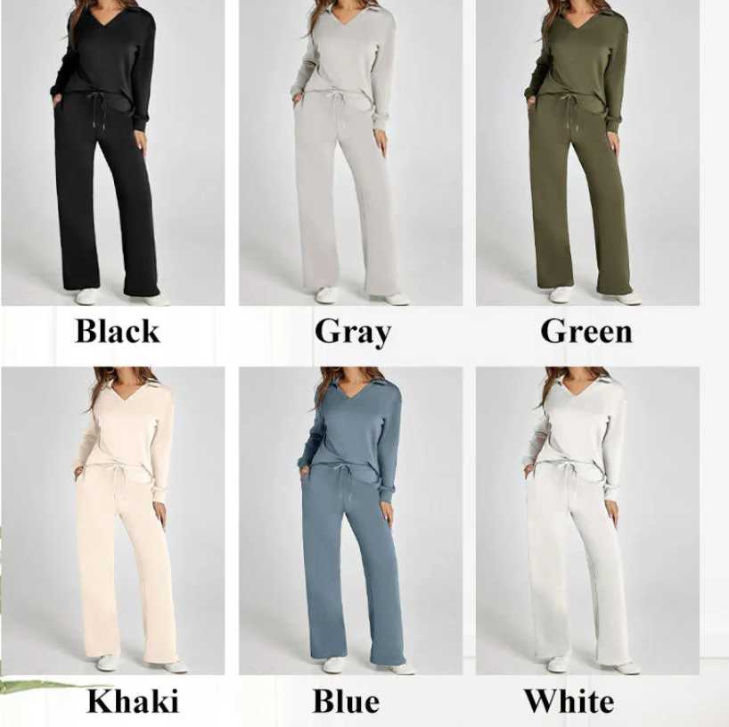 🎁Heißer Verkauf 49 % RABATT⏳ 2-teilige Outfits für Damen, lässige Langarm-Trainingsanzüge