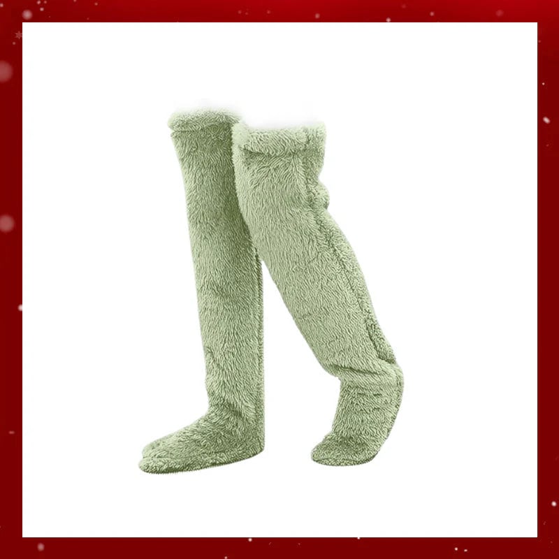 Chaussettes hautes en polaire veloutée – Édition Noël ❄️🎅 | Vente flash et réduction Black Friday !