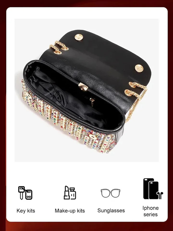 (Neuheiten) Kuschelwohl™ Leichte Kristall-Clutch (Multicolor) – Funkelnde Abendtasche – 🎄 Neue Farben & Weihnachts-Sale