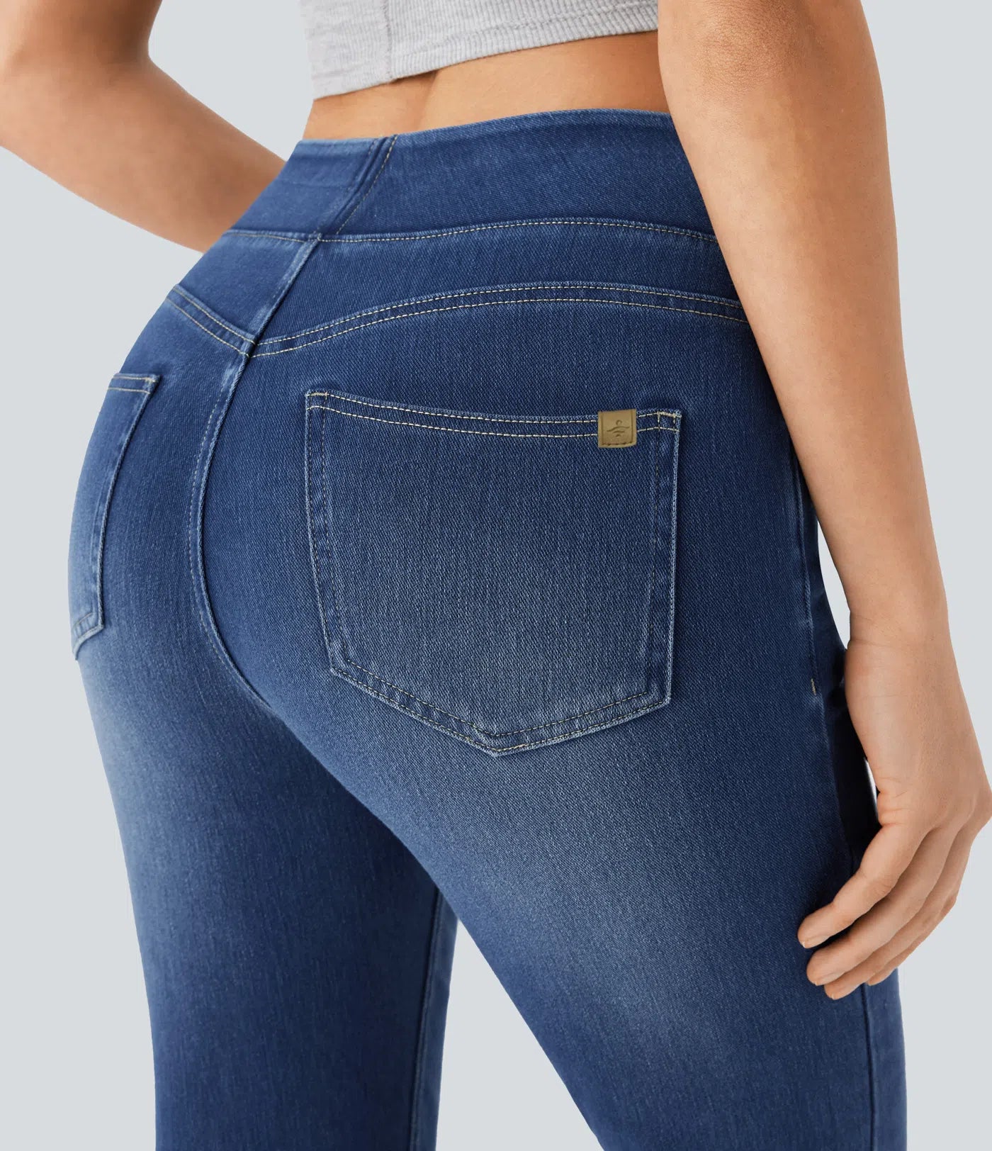 Kuschelwohl™ High-Waist Bootcut Jeans im Washed-Look mit Taschen – Großer Weihnachts-Sale (Bis zu -50%)