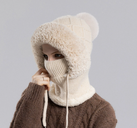3-in-1-Winter-Sturmhaube für Damen