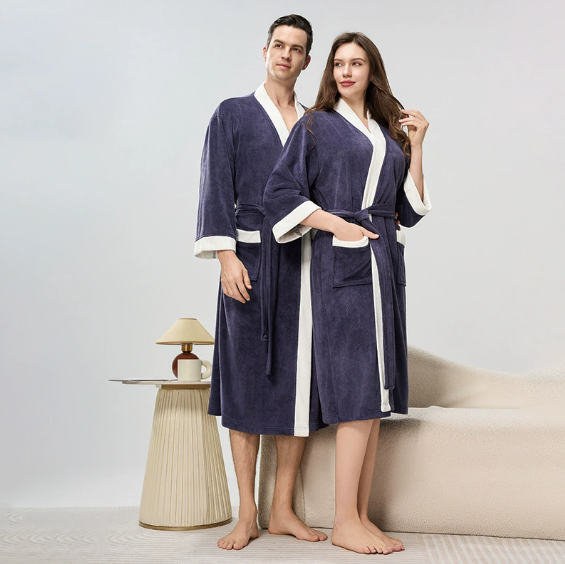 (Neuheiten) Kuschelwohl™ Premium Bademantel aus 100% Baumwolle (Hautfreundlich) – 🎄 Neue Farben & Weihnachts-Sale