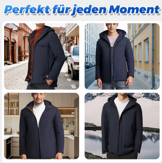 ❄️Warmes Geschenk🔥Dicker Thermo-Parka mit Kapuze für Herren✈️Kostenloser Versand