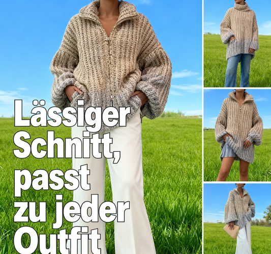 🎅Frühweihnachtsangebote – 55 % RABATT🎄Strickpulloverjacke mit einfarbigen Pailletten