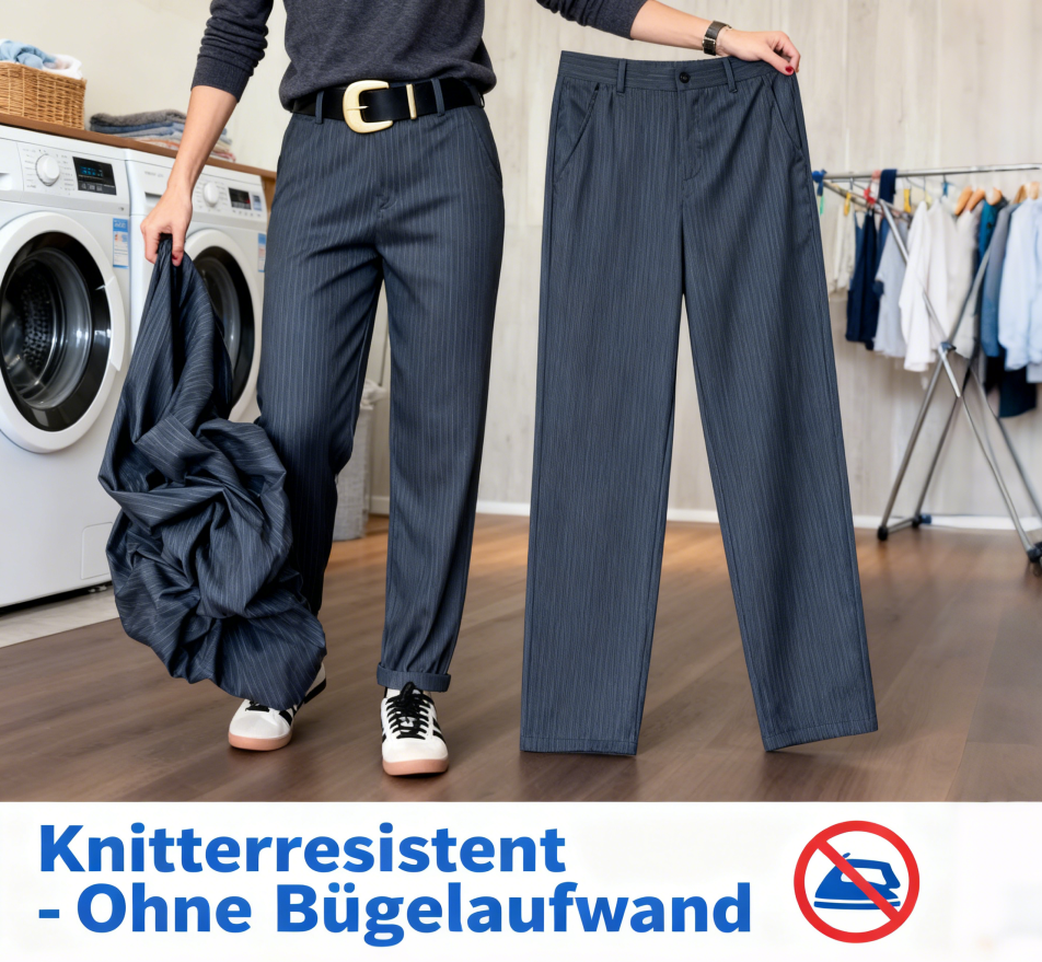 🍃 Lässige, gerade Blazerhose mit hoher Taille für Damen
