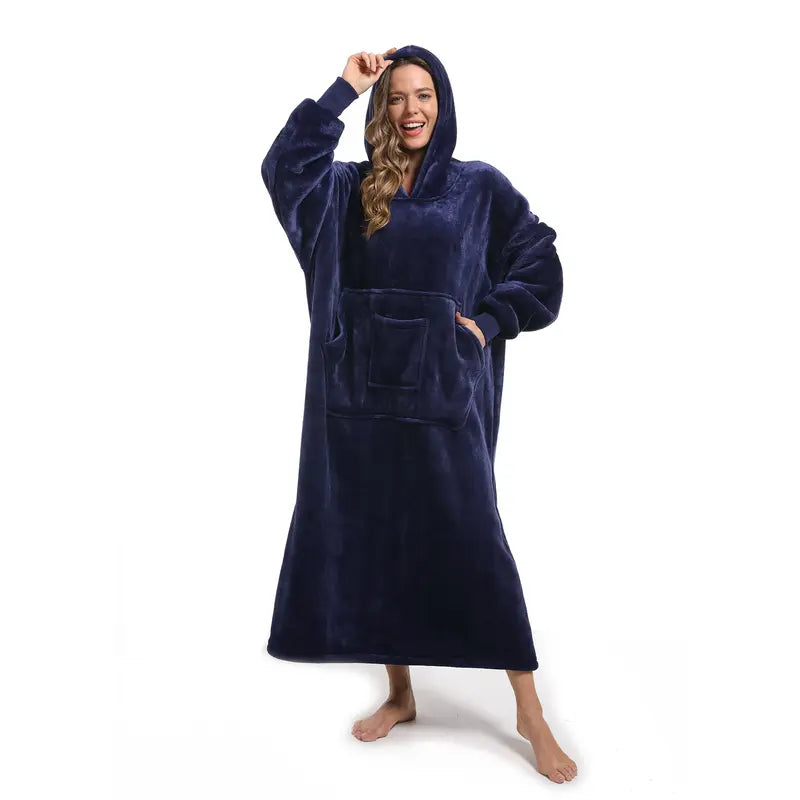 (Neuheiten) Kuschelwohl™ Langer Thermo-Hausmantel mit Reißverschluss & Sherpa-Futter (Unisex) – 🎄 Großer Weihnachts-Sale