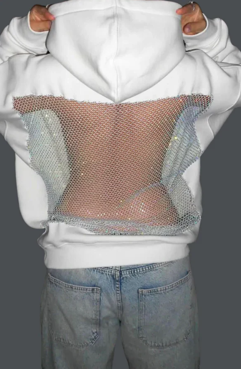 Sweat à capuche en maille stylé avec dos nu – 🎄 Offre exclusive de Noël 