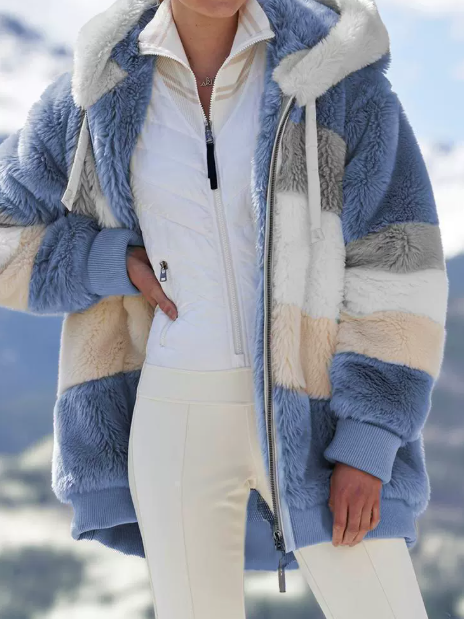 🔥 50 % DE RÉDUCTION – 🐑 MANTEAU MOUILLÉ EN LAINE D'AGNEAU CONTRASTANT 🎁 OFFRE SPÉCIALE 