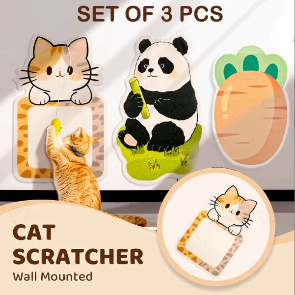 🐱🖼️ Arbre à chat mural sans perçage – Laine feutrée durable, jouets intégrés et gain de place (Idéal pour les chats qui aiment faire leurs griffes !)