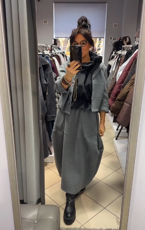 Ensemble manteau et jupe élégant Kuschelwohl™ – Tendance et chaud (Grandes soldes de Noël 🎄) 