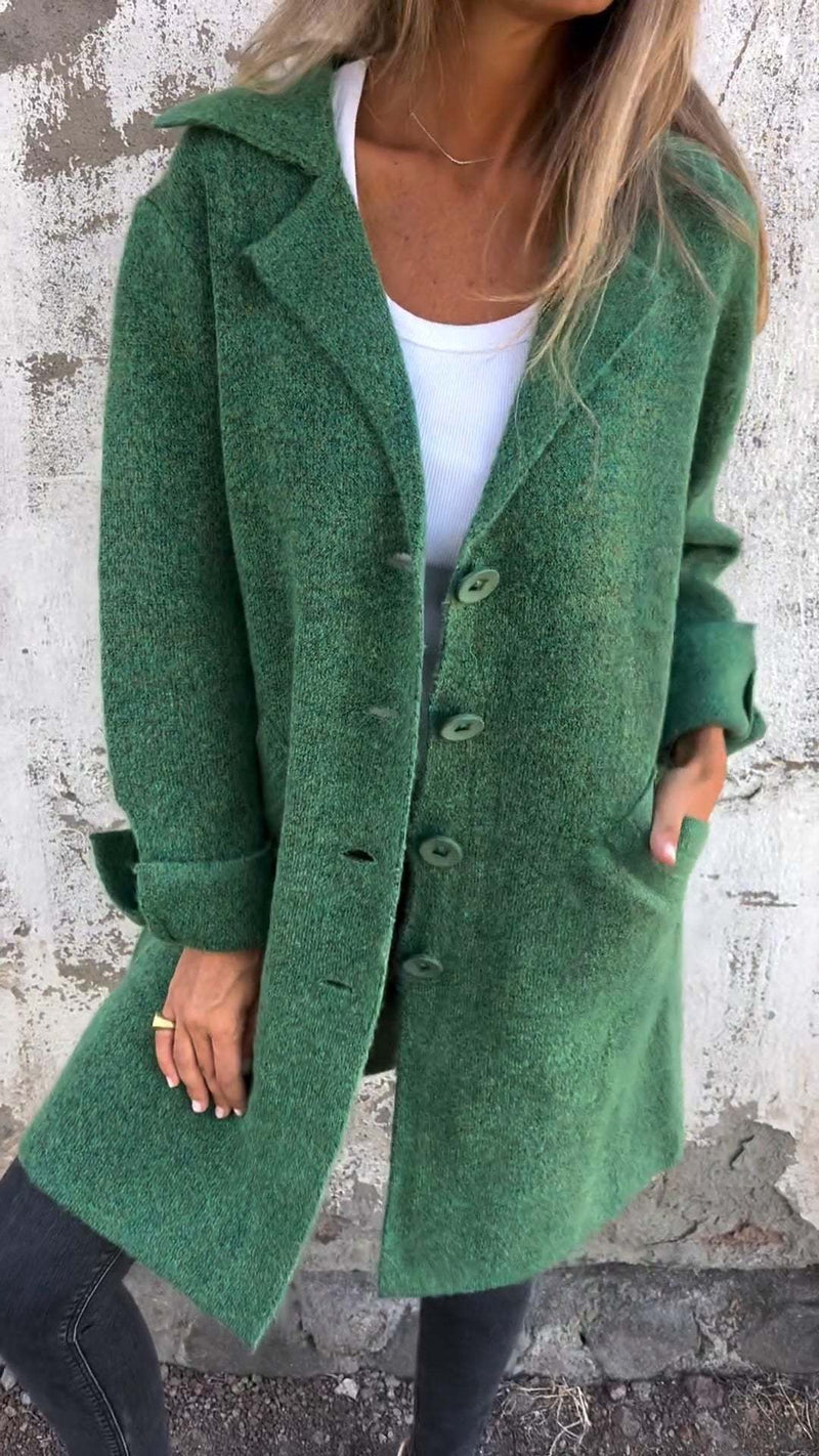 Eleganter Wollmantel mit Reverskragen – Stilvoll, warm & perfekt für den Winter ❄️ | Weihnachtsaktion: Bis zu -50 % Rabatt