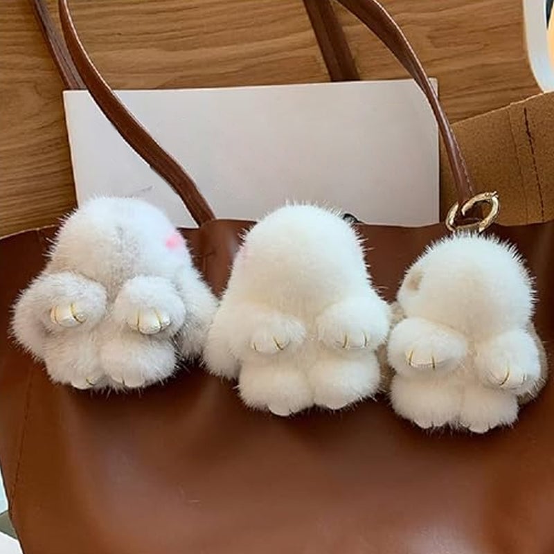 🔥Jusqu'à épuisement des stocks, 40 % de réduction !🎉Pendentifs pompons lapins doux faits main