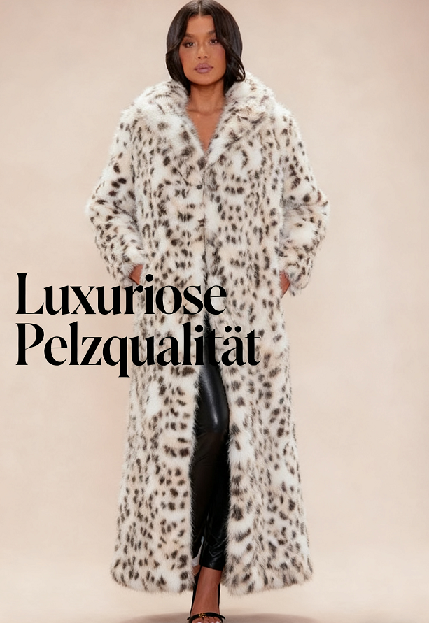🐆🧥 Kuschelwohl Damen Leopard-Fellmantel – Luxuriös, warm und elegant für den Winter ❄️