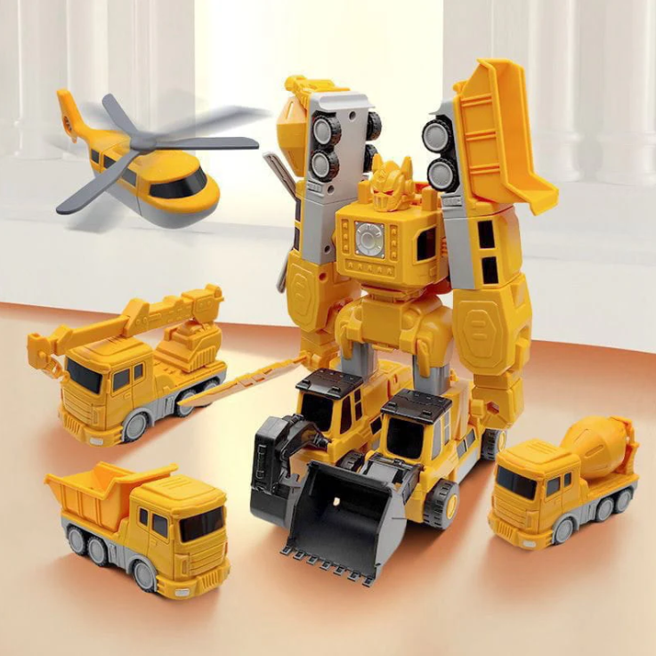 🔥Offre spéciale : 49 % de réduction !🔥 Voiture de chantier magnétique transformable à assembler (jeu de construction) 