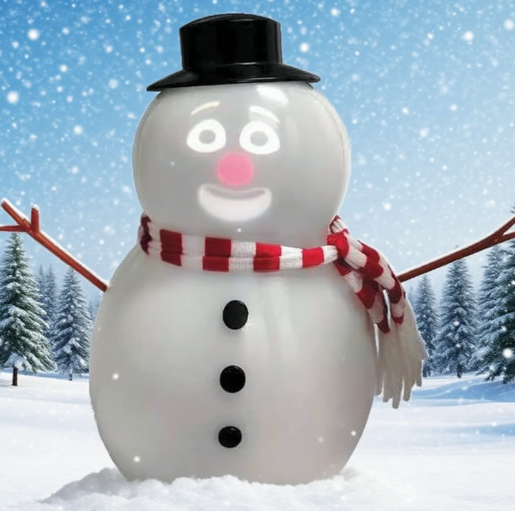 ⛄️ Sprechender animierter blinkender Schneemann mit integriertem Projektor und Lautsprecher, Plug-and-Play🎄
