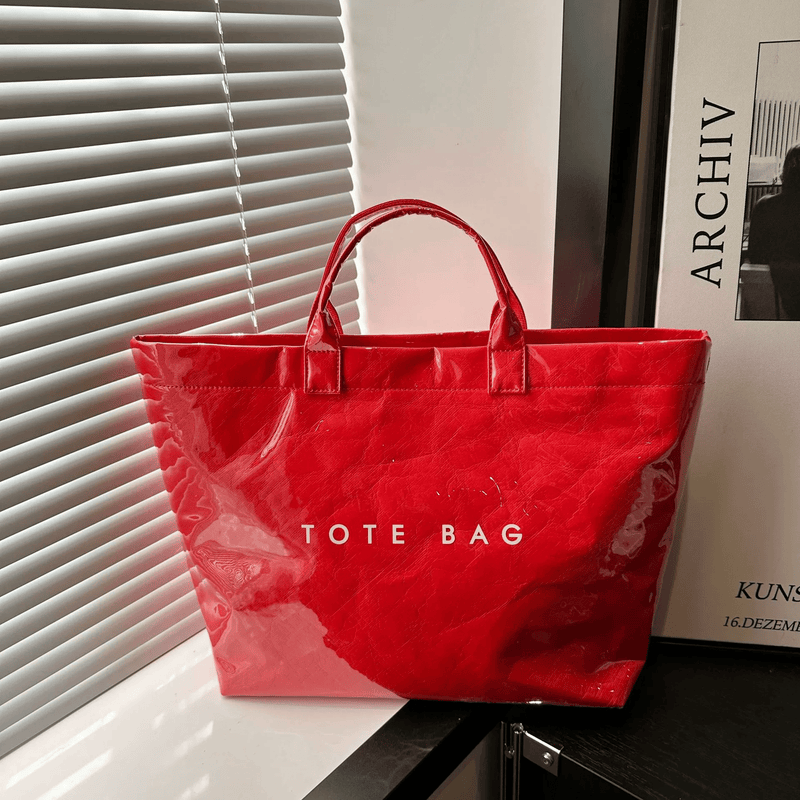 👜 Sac fourre-tout Cozy™ Designer avec imprimé lettres (Vente directe) – 👜 Accessoire tendance – 🎄 Remise immédiate pendant les soldes de Noël