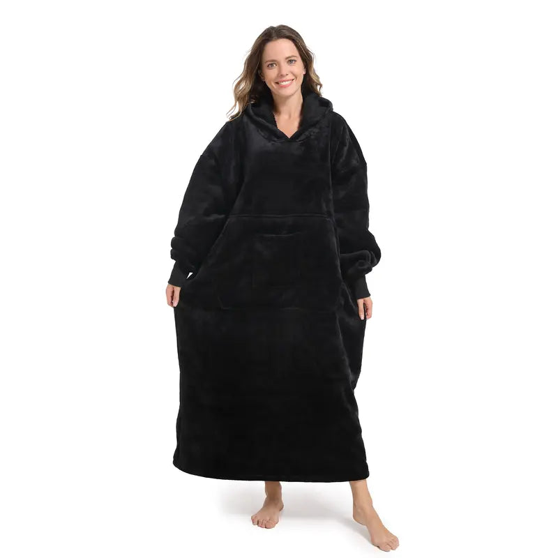 (Neuheiten) Kuschelwohl™ Langer Thermo-Hausmantel mit Reißverschluss & Sherpa-Futter (Unisex) – 🎄 Großer Weihnachts-Sale