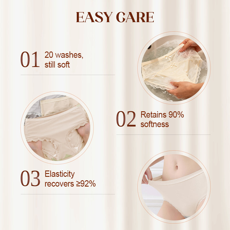 ⌛ Plus que 3 jours ! 50 % de réduction sur tout ! ⏰ Culottes taille mi-haute en dentelle douce pour femmes 