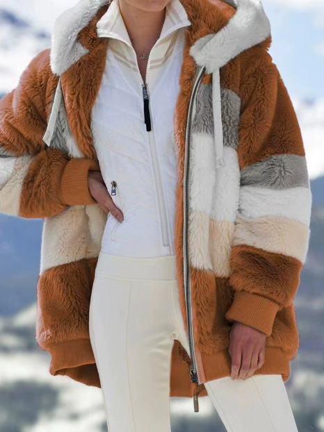 🔥 50 % DE RÉDUCTION – 🐑 MANTEAU MOUILLÉ EN LAINE D'AGNEAU CONTRASTANT 🎁 OFFRE SPÉCIALE 