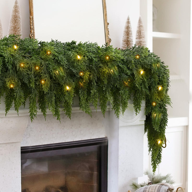 Guirlande de cèdre de Noël – Naturelle, festive et scintillante ! 💫 | Soldes de Noël 2025 : Jusqu'à 45 % de réduction et aucun frais caché ! 