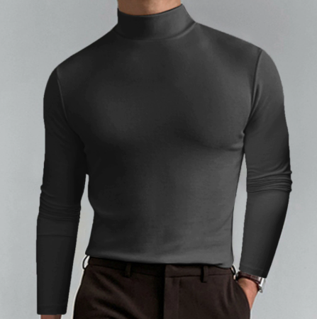 👔 Chemise à manches longues et col montant pour homme – douce, extensible et élégante, idéale au quotidien et au bureau ✨