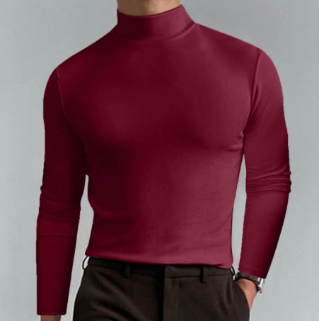 👔 Chemise à manches longues et col montant pour homme – douce, extensible et élégante, idéale au quotidien et au bureau ✨