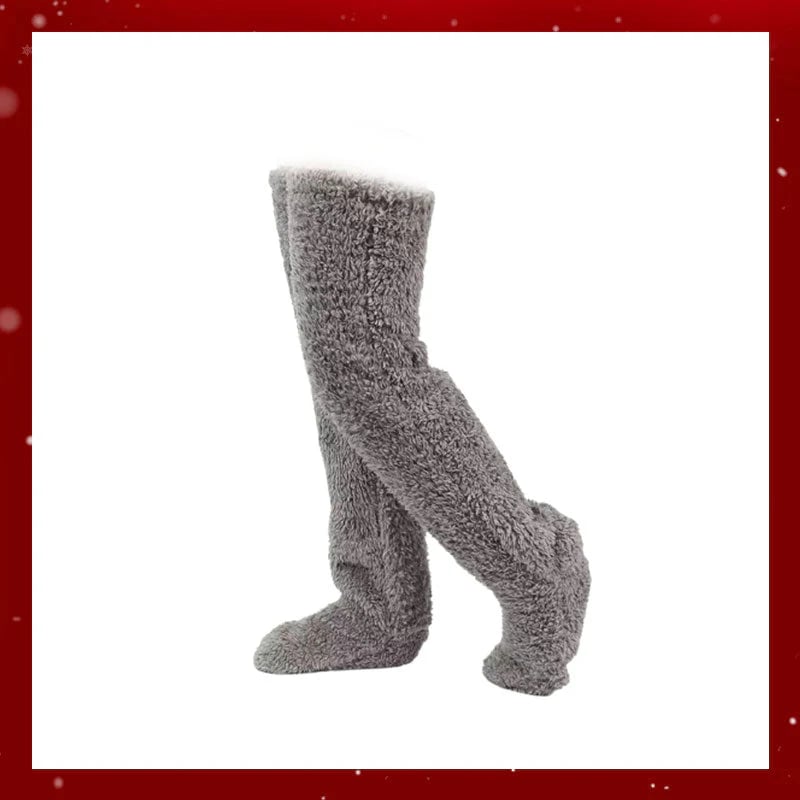 Velvety Fleece Kniehohe Socken – Weihnachts-Edition ❄️🎅 | Flash Sale & Black Friday Rabatt!