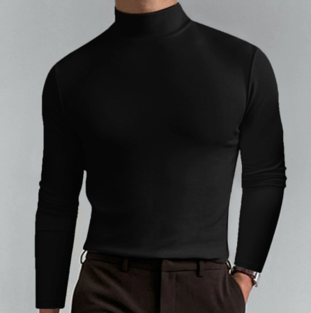 👔 Chemise à manches longues et col montant pour homme – douce, extensible et élégante, idéale au quotidien et au bureau ✨