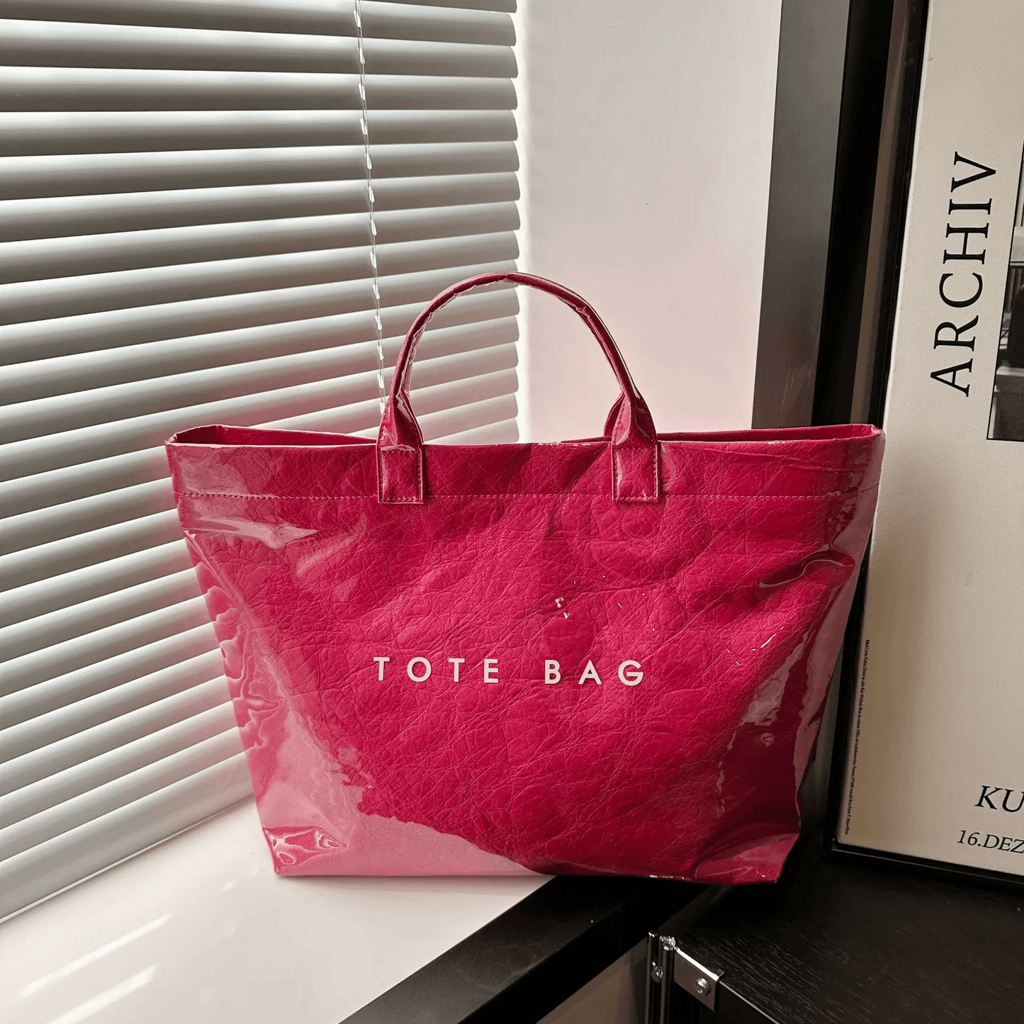 👜 Sac fourre-tout Cozy™ Designer avec imprimé lettres (Vente directe) – 👜 Accessoire tendance – 🎄 Remise immédiate pendant les soldes de Noël