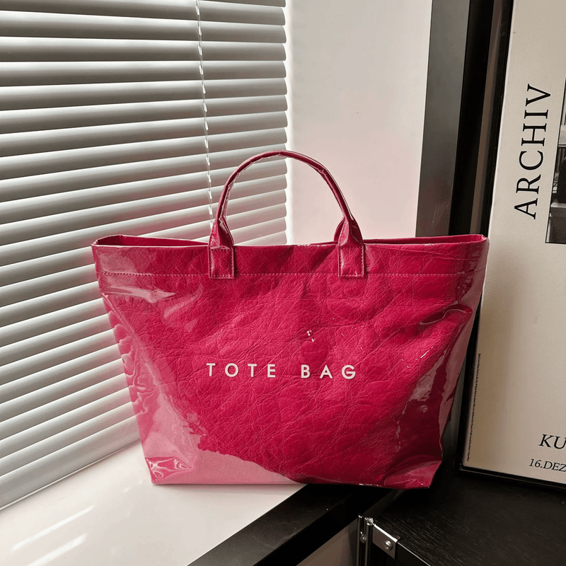 👜 Sac fourre-tout Cozy™ Designer avec imprimé lettres (Vente directe) – 👜 Accessoire tendance – 🎄 Remise immédiate pendant les soldes de Noël