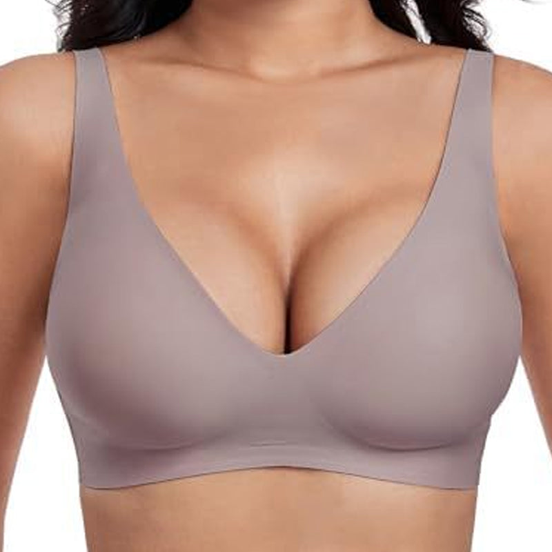 💃LETZTER TAG: 50 % RABATT💕 Bequemer, kabelloser Bralette für Damen – nahtloser, tiefer V-Ausschnitt für jeden Tag
