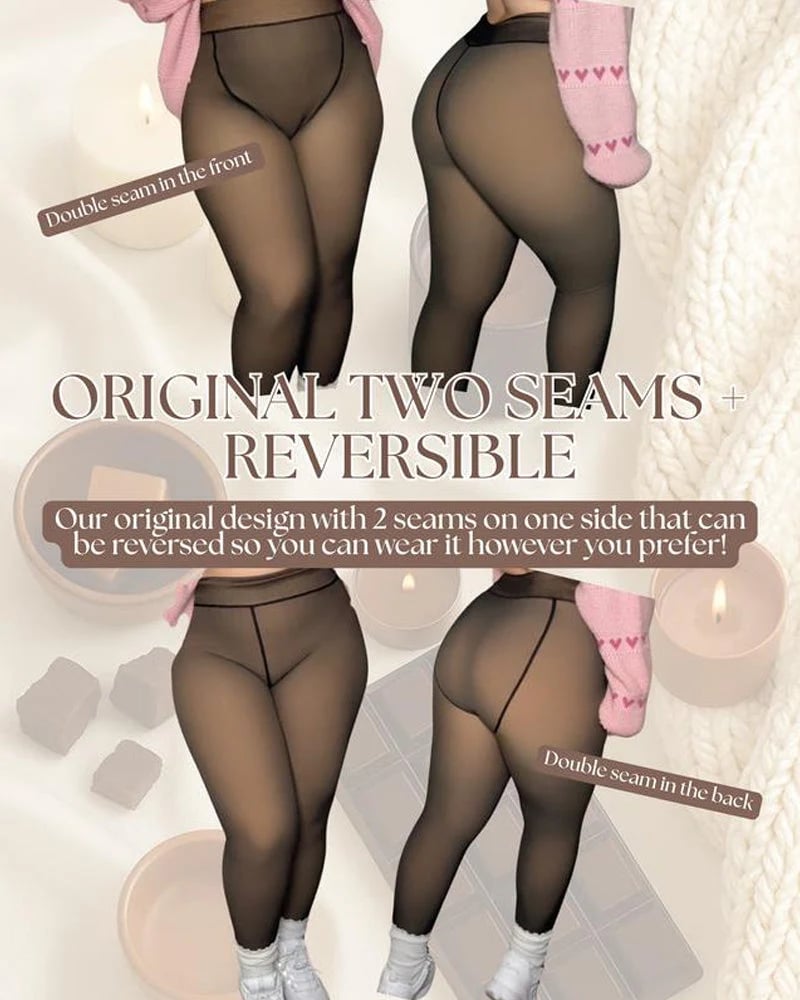 ⚡Plus de 20 000 vendus !❄️Leggings gainants en polaire à couture unique✨ Restez au chaud. Soyez sublime.💕