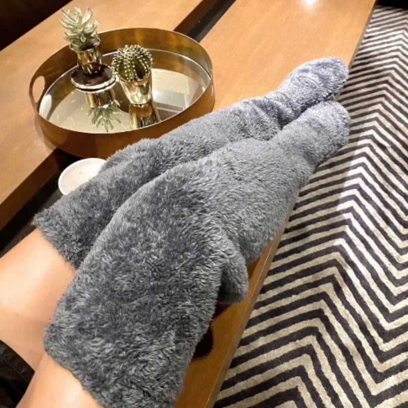 Chaussettes hautes en polaire veloutée – Édition Noël ❄️🎅 | Vente flash et réduction Black Friday !