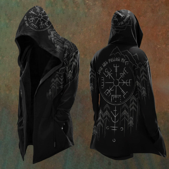 Kuschelwohl® Herren Wikinger-Jacke "Nordischer Adler" – Vintage Hoodie – 40% Weihnachts-Rabatt