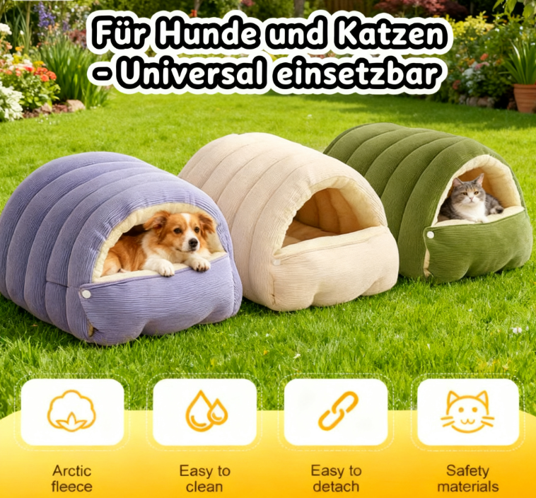 🐶😸 Chaleur, confort douillet, grotte moelleuse pour animaux 