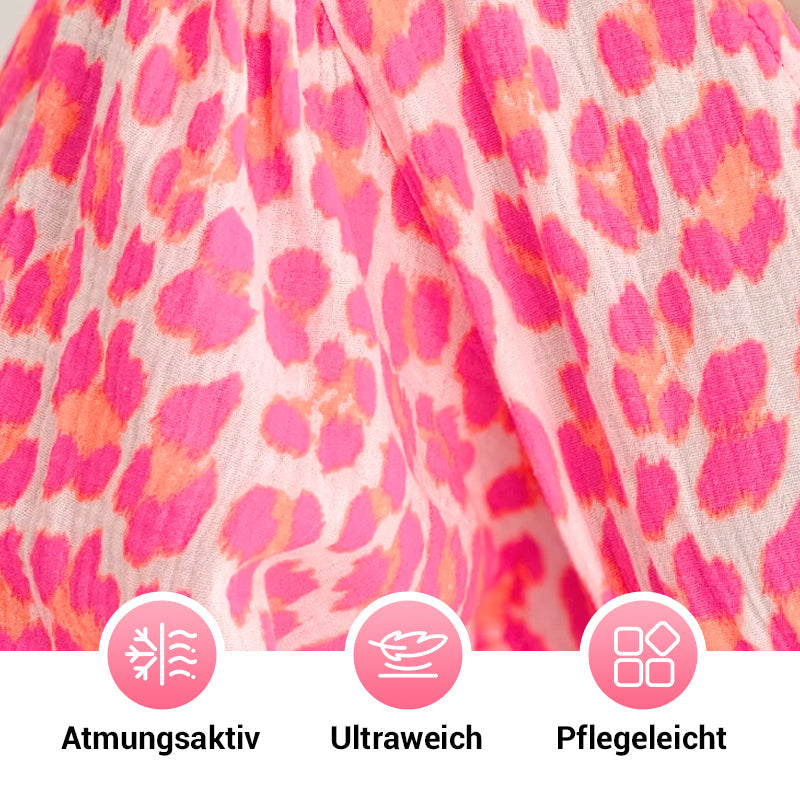 🏖️LETZTER TAG DES AUSVERKAUFS: 55 % RABATT!!🎀🌸Damenkleid mit V-Ausschnitt und Druck