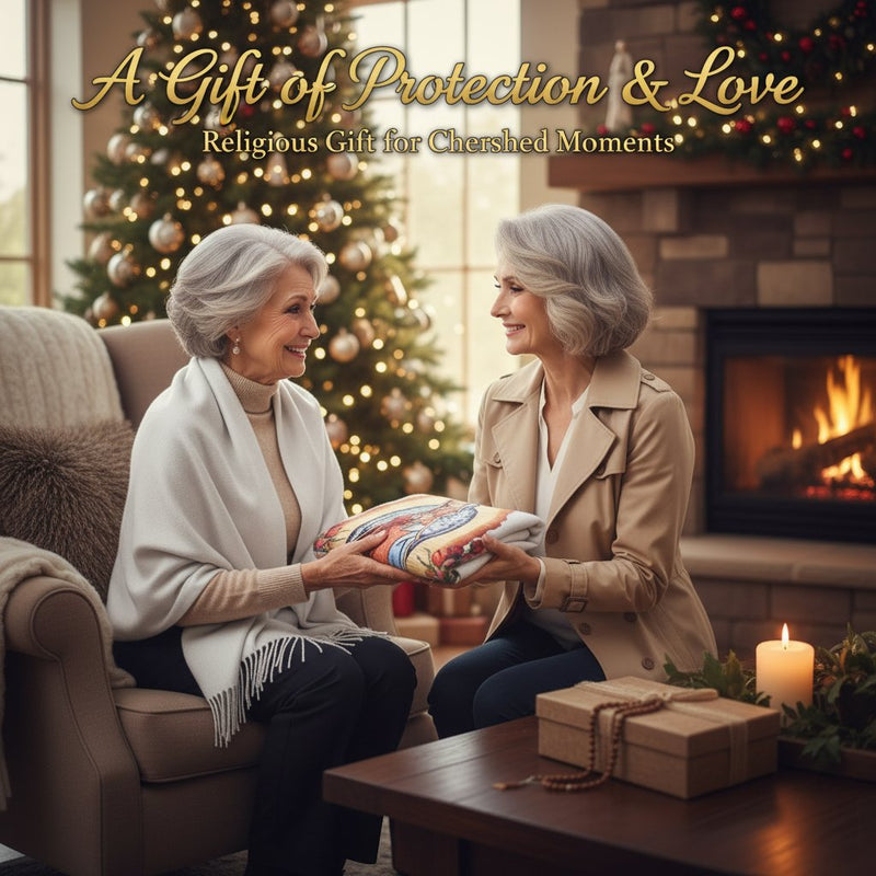 🎄Écharpe Grâce Céleste – Élégance divine et chaleur spirituelle 💫🧣