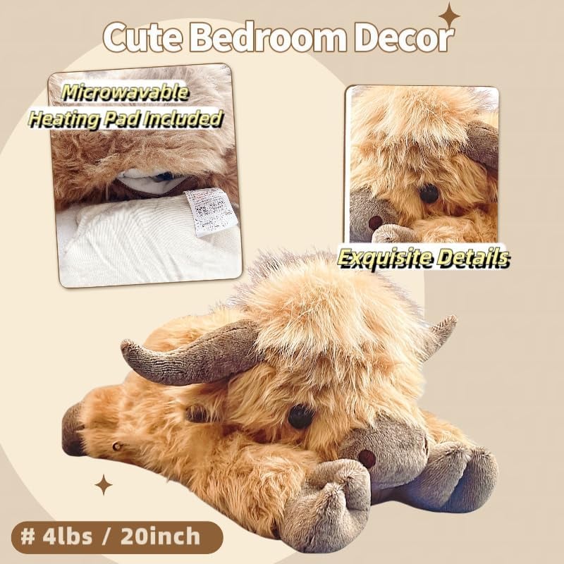 🥳 Mega-rea 60% DE RÉDUCTION 🎁Söt Tecknad Highland Cow Gosedjur🔥