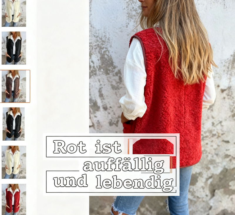 🎉Nouveauté – 50 % de réduction💛Gilet court et chaud d'automne pour femme avec patte de boutonnage