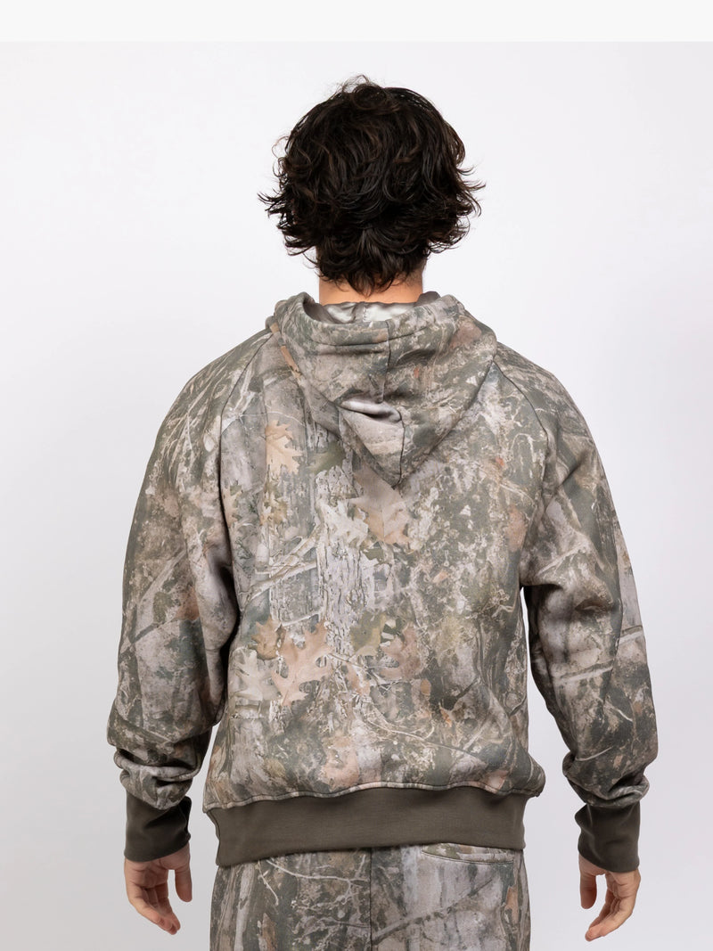Ensemble de loisirs oversize Kuschelwohl™ : Sweat à capuche et pantalon camouflage à imprimé feuille d'érable – 🎄 Grande vente de Noël