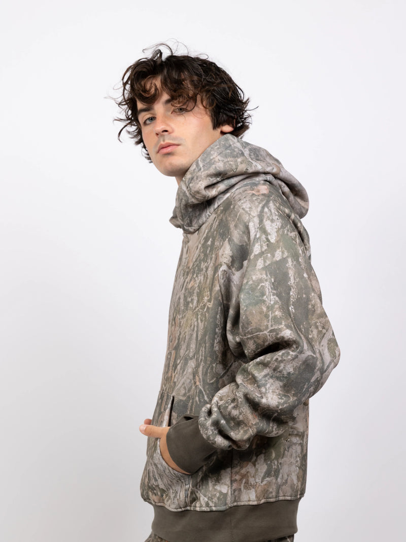 Ensemble de loisirs oversize Kuschelwohl™ : Sweat à capuche et pantalon camouflage à imprimé feuille d'érable – 🎄 Grande vente de Noël