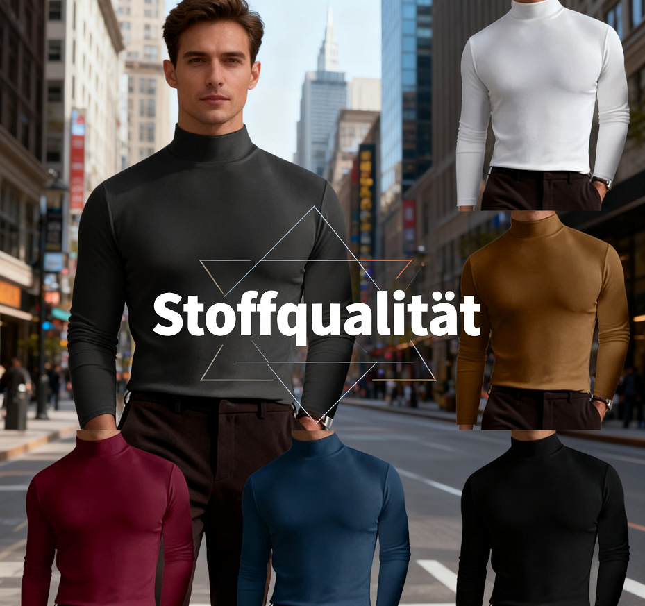 👔 Kuschelwohl Herren Stehkragen-Longsleeve – weich, elastisch & smart für Alltag & Büro ✨